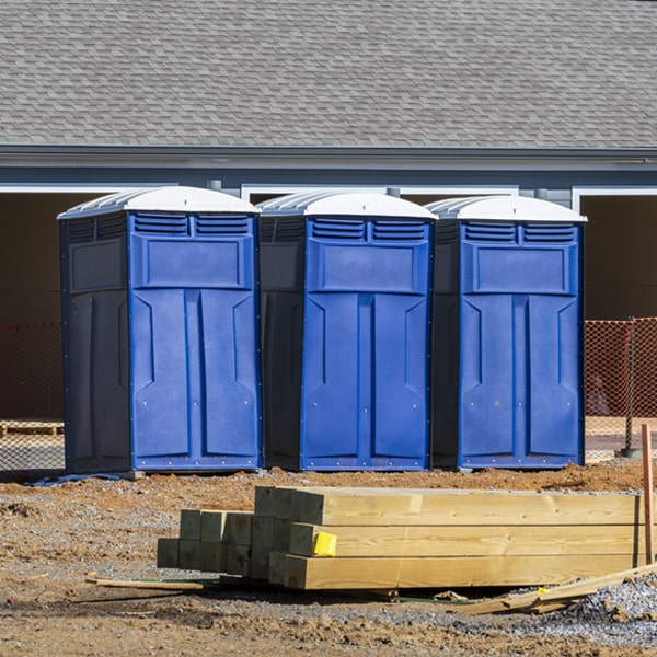 how often are the porta potties cleaned and serviced during a rental period in Ryde California